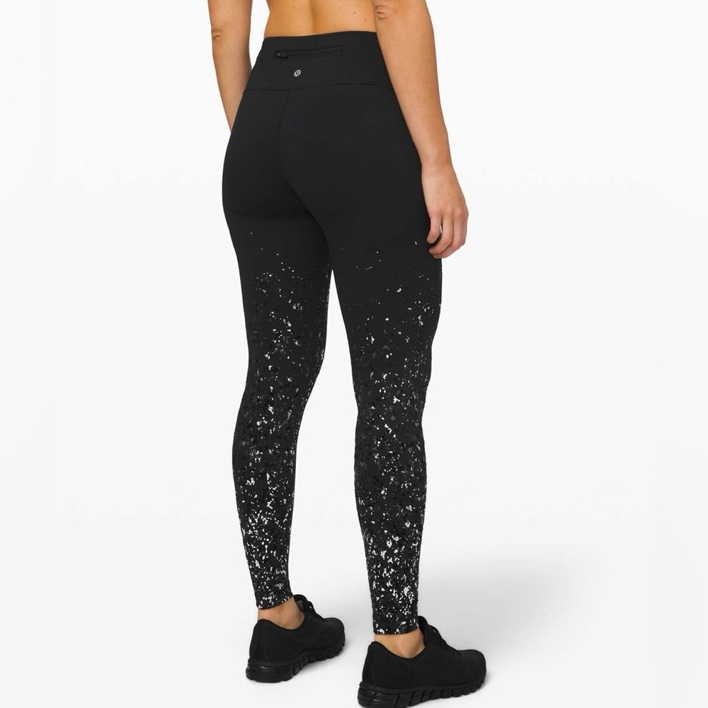 Lululemon Speed Wunder Tight 28" *Speckle Shine Black / Deep Coal / Silver